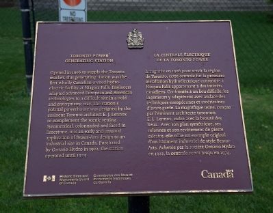 Toronto Power Generating Station Marker. Click for full size. Toronto Power Generating Station Marker image. Click for full size.