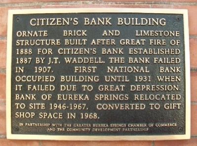 Citizen's Bank Building Marker image. Click for full size.