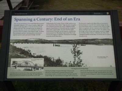 Spanning a Century: End of an Era Marker. Click for full size. Spanning a Century: End of an Era Marker image. Click for full size.
