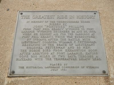 The Greatest Ride in History Marker. Click for full size. The Greatest Ride in History Marker image. Click for full size.