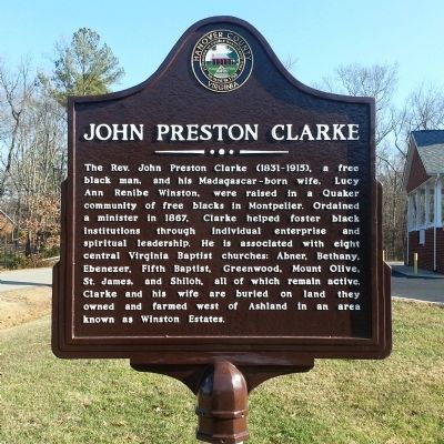 John Preston Clarke Marker image. Click for full size.