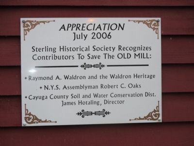 Plaque on Mill. Click for full size. Plaque on Mill image. Click for full size.