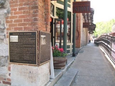 "Mud" Street and Chandler Mall Bldgs Markers. Click for full size. "Mud" Street and Chandler Mall Bldgs Markers image. Click for full size.