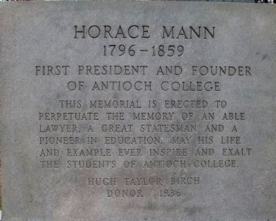 Horace Mann Memorial image. Click for full size.