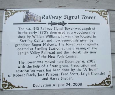 Railway Signal Tower Marker image. Click for full size.