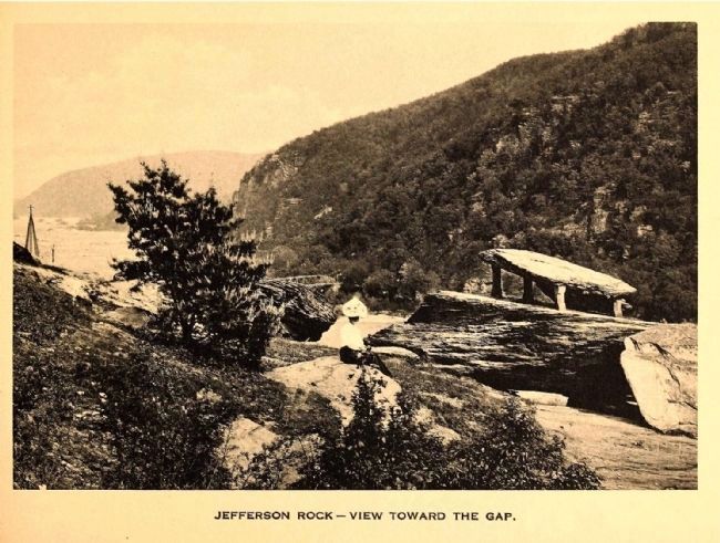 <i>Jefferson Rock - View Toward the Gap.</i>. Click for full size. <i>Jefferson Rock - View Toward the Gap.</i> image. Click for full size.