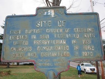 Site of First Baptist Church of Sterling Marker. Click for full size. Site of First Baptist Church of Sterling Marker image. Click for full size.