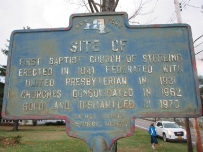 Site of First Baptist Church of Sterling Marker image. Click for full size.