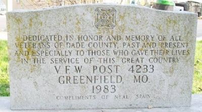 Veterans Memorial Marker [Side A] image. Click for full size.