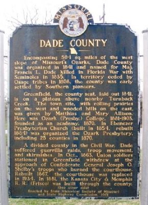 Dade County Marker (Side A) image. Click for full size.