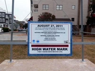 High Water Mark<br>7 Feet 11 Inches Above Mean Sea Level image. Click for full size.