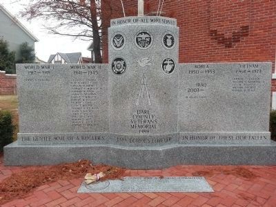 Dare County Veterans Memorial. Click for full size. Dare County Veterans Memorial image. Click for full size.