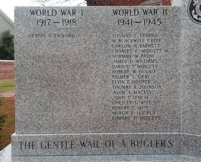 Dare County Veterans Memorial (left panel) image. Click for full size.