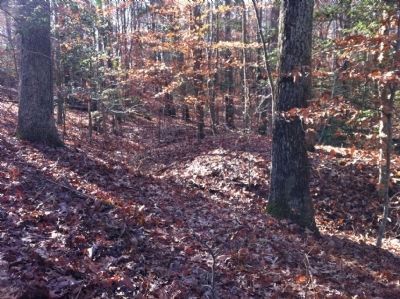 Confederate cannon position behind the "Firing Blind" marker.. Click for full size. Confederate cannon position behind the "Firing Blind" marker. image. Click for full size.