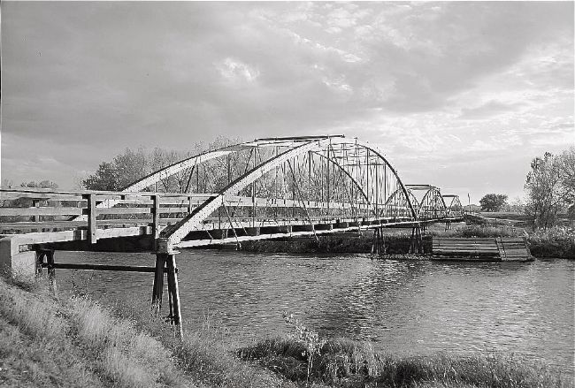 <i>Bridge from north east. - North Platte River Bowstring Truss Bridge…</i> image. Click for full size.