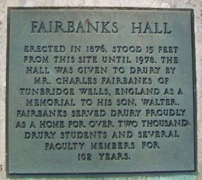 Fairbanks Hall Marker image. Click for full size.