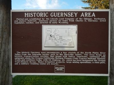 Historic Guernsey Area Marker. Click for full size. Historic Guernsey Area Marker image. Click for full size.