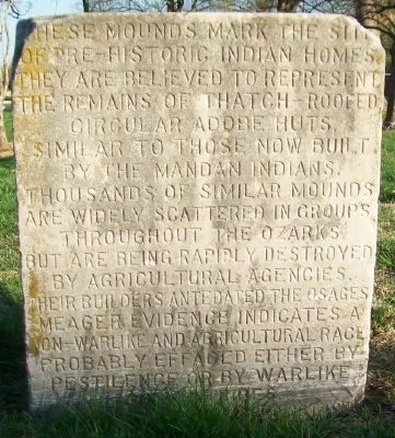 Indian Mounds Marker (Side A). Click for full size. Indian Mounds Marker (Side A) image. Click for full size.