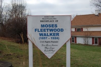 Birthplace of Moses Fleetwood Walker Marker image. Click for full size.