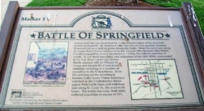 Battle of Springfield Marker image. Click for full size.
