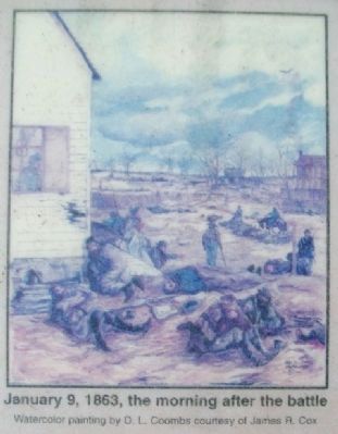 Painting on Battle of Springfield Marker image. Click for full size.