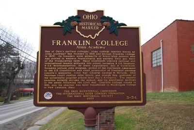 Franklin College Marker image. Click for full size.
