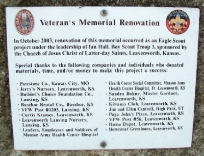 Veterans Memorial Marker image. Click for full size.
