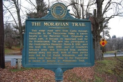 The Moravian Trail Marker. Click for full size. The Moravian Trail Marker image. Click for full size.