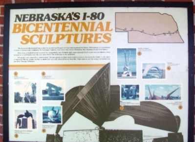 Nebraska's I-80 Bicentennial Sculptures Marker image. Click for full size.