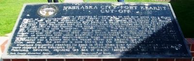 Nebraska City-Fort Kearny Cut-Off Marker image. Click for full size.