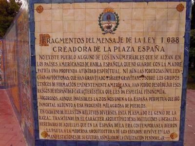 Fragmentos Del Mensaje De La Ley 1.638, Creadora De La Plaza Espa๑a. Click for full size. Fragmentos Del Mensaje De La Ley 1.638, Creadora De La Plaza Espa๑a image. Click for full size.