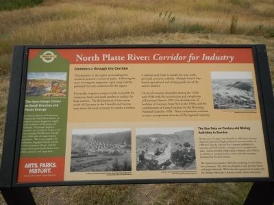 North Platte River: <i>Corridor for Industry</i> Marker image. Click for full size.