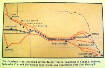 Map on the Overland Trail Marker image. Click for full size.