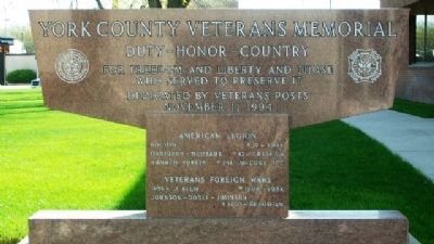York County Veterans Memorial image. Click for full size.