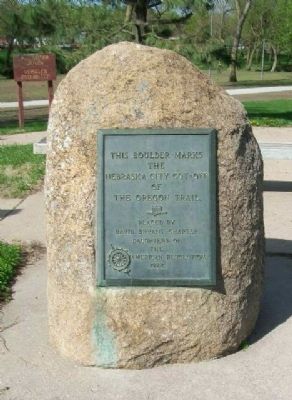Nebraska City Cut-Off of the Oregon Trail Marker image. Click for full size.