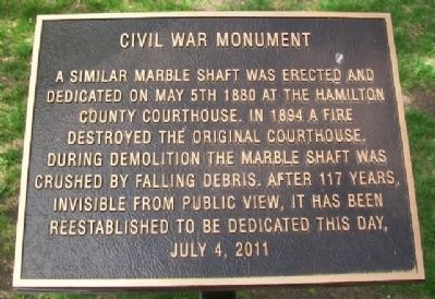 Civil War Monument Marker. Click for full size. Civil War Monument Marker image. Click for full size.