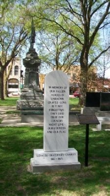 Civil War Monument and Marker. Click for full size. Civil War Monument and Marker image. Click for full size.