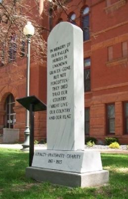 Civil War Monument and Marker. Click for full size. Civil War Monument and Marker image. Click for full size.