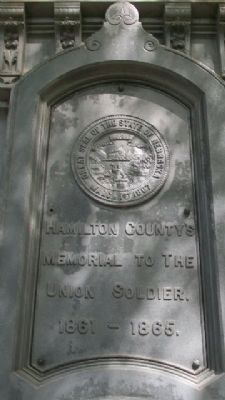 Civil War Memorial Center Panel. Click for full size. Civil War Memorial Center Panel image. Click for full size.