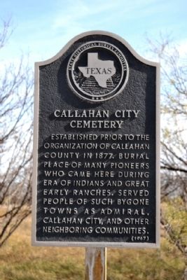 Callahan City Cemetery Marker image. Click for full size.