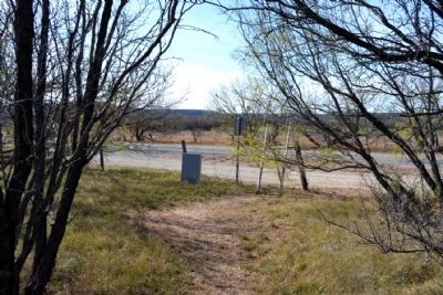 Markers as Viewed from Trail to Cemetery image. Click for full size.