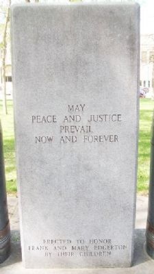 War Memorial Marker (back). Click for full size. War Memorial Marker (back) image. Click for full size.