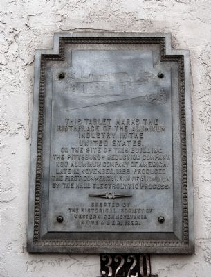 Birthplace of the Aluminum Industry Marker. Click for full size. Birthplace of the Aluminum Industry Marker image. Click for full size.