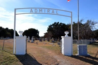Admiral Cemetery Main Entrance. Click for full size. Admiral Cemetery Main Entrance image. Click for full size.