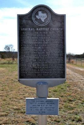 Admiral Baptist Church Marker image. Click for full size.