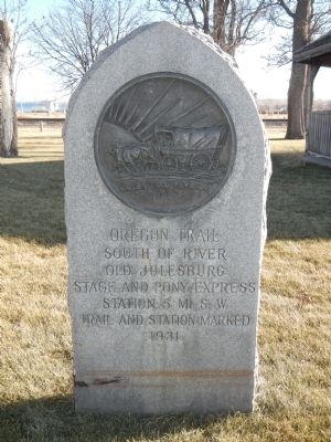 Oregon Trail Marker. Click for full size. Oregon Trail Marker image. Click for full size.