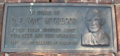 D. E. "Mac" McGregor Marker. Click for full size. D. E. "Mac" McGregor Marker image. Click for full size.