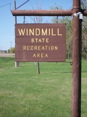 Windmill State Recreation Area Entrance Sign image. Click for full size.