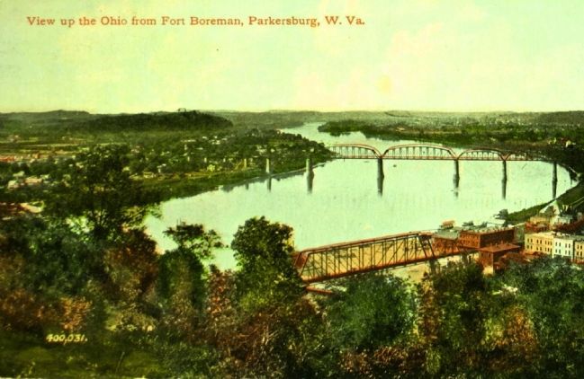 <i>View Up the Ohio From Fort Boreman, Parkersburg, W. Va.</i> image. Click for full size.