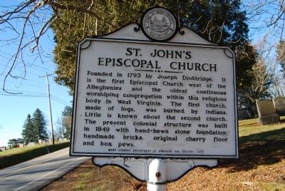 St. John's Episcopal Church Marker. Click for full size. St. John's Episcopal Church Marker image. Click for full size.
